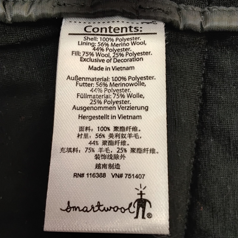 Smartwool Women's Smartloft Puffer Skirt Women's L Black Mini Merino Wool #J5885 - Picture 7 of 10